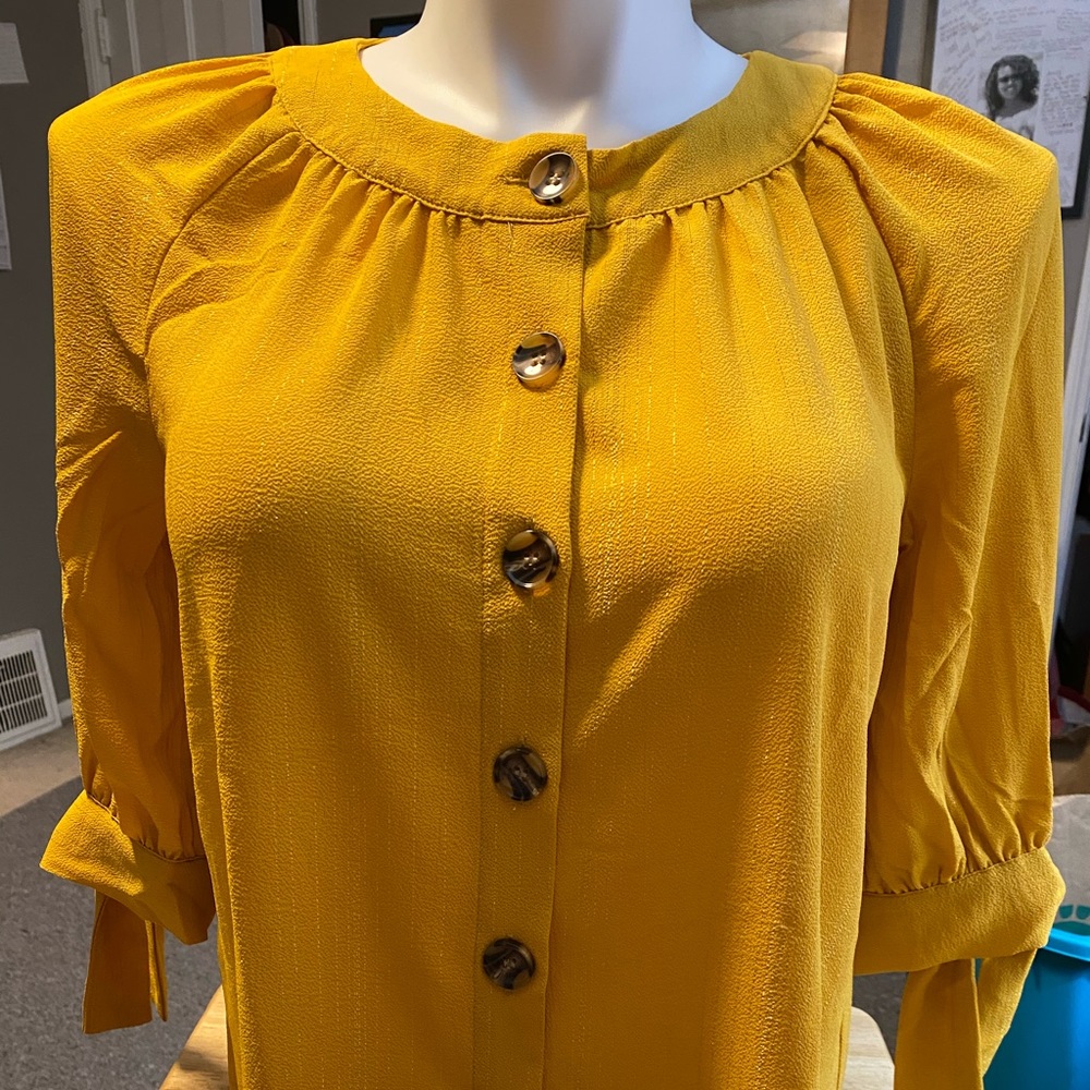 Brand New Dressbarn Gold Top With Tag